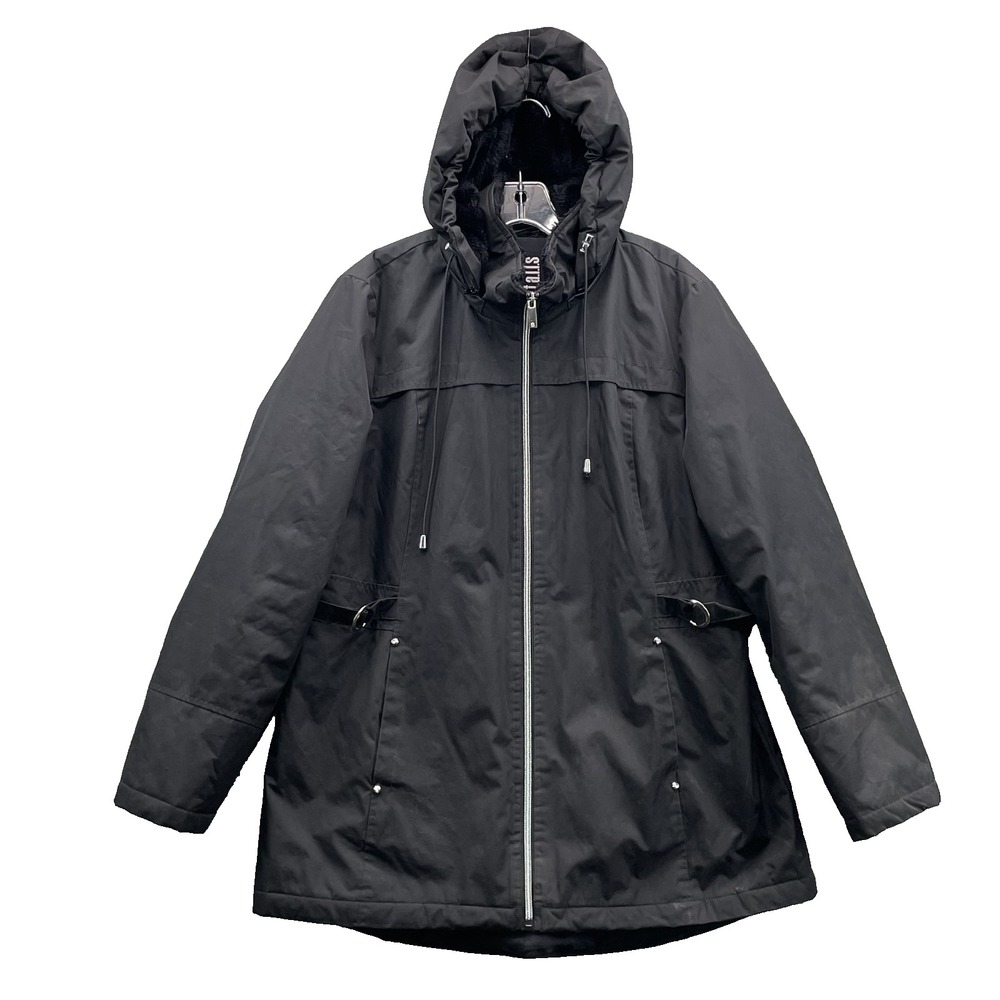 Details International Parka Jacket Women's Large Faux Fur Insulated Waterproof